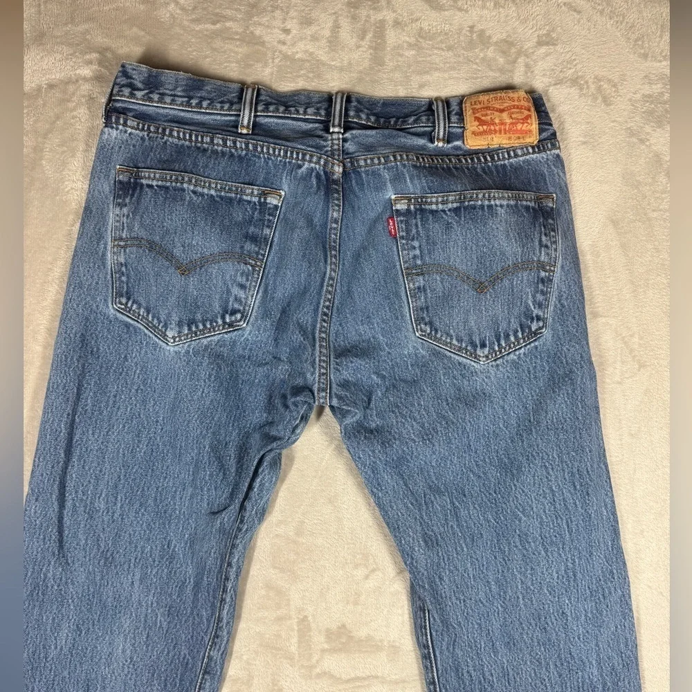 Levi’s Men’s 501 Original Fit 100% Cotton Button Fly Denim Blue Jeans Size 38
